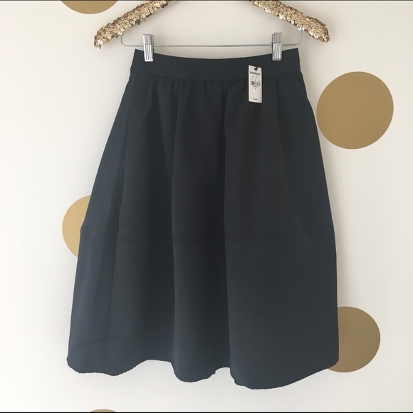 Express Black Midi Skirt - Picture 3 of 5
